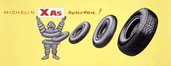 Michelin XAS publicità d'epoca